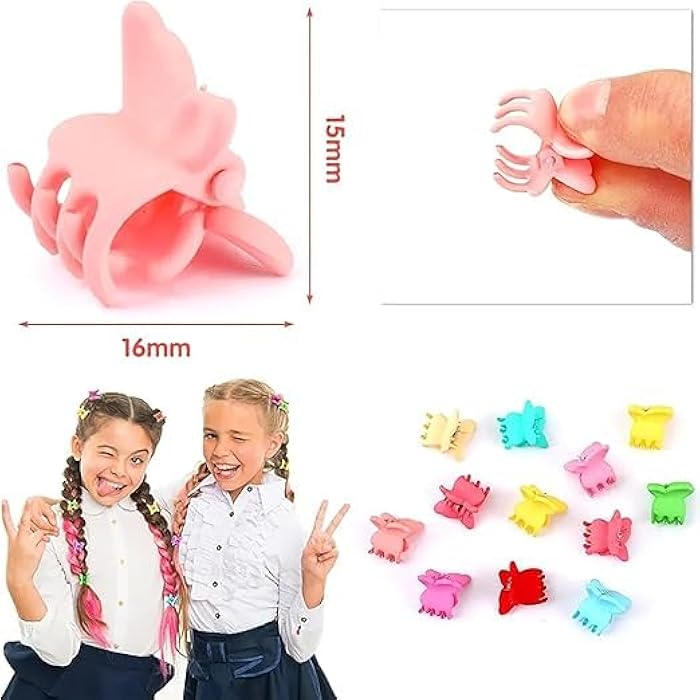 Baby Hair Rubber Bands Colorful For Thin and Thick Hair Cotton Ponytail Holders For Baby Kid Girls Hair Accessories Elastic Hair Ties Mini Claw Clips (Multicolor, Set of 75Pcs) - With Storage Box - Image 3